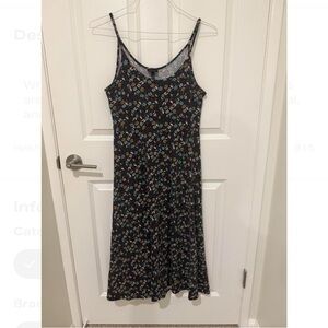 Who What Wear Black Floral Maxi Dress